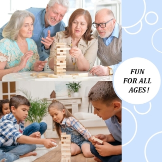 Jenga Wooden Stacking Tower Game for Kids & Adults - 48 Piece Set Price in Pakistan | LAPTAB