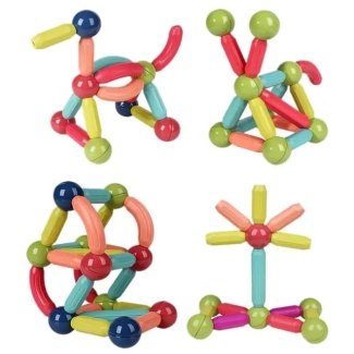 52pcs Magnetic Rods Set for Creative Play and Imagination Development Price in Pakistan | LAPTAB