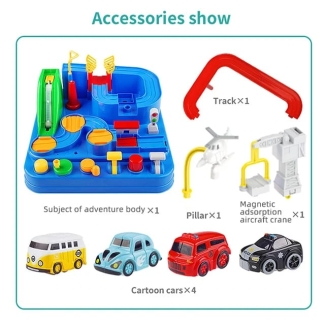 KIDS FUN ACTIVITY CAR ADVENTURE TRACK GAME - 2-in-1 Motor Skills Set Price in Pakistan | LAPTAB