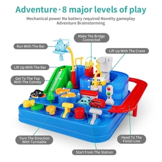 KIDS FUN ACTIVITY CAR ADVENTURE TRACK GAME - 2-in-1 Motor Skills Set Price in Pakistan | LAPTAB