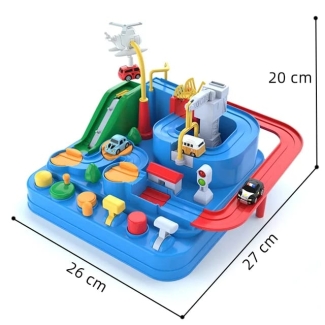 KIDS FUN ACTIVITY CAR ADVENTURE TRACK GAME - 2-in-1 Motor Skills Set Price in Pakistan | LAPTAB