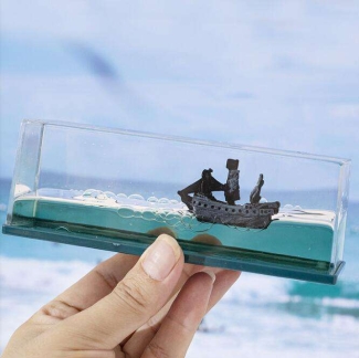 Titanic Cruise Iceberg Fluid Liquid Wave Toy - Acrylic Desktop Decoration Price in Pakistan | LAPTAB