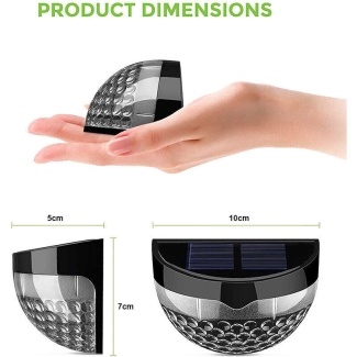 6 LED Solar Half-Circle Fence Light for Courtyards and Gardens, Black Price in Pakistan | LAPTAB