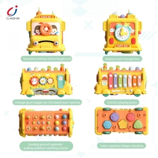 KIDS Multifunctional Puzzle Activity School Bus Toy for Toddlers Price in Pakistan | LAPTAB