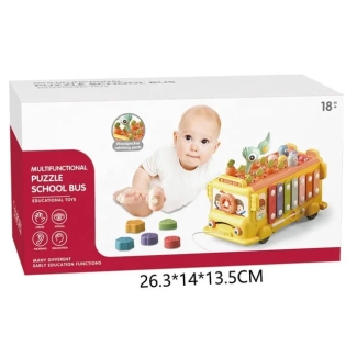 KIDS Multifunctional Puzzle Activity School Bus Toy for Toddlers Price in Pakistan | LAPTAB