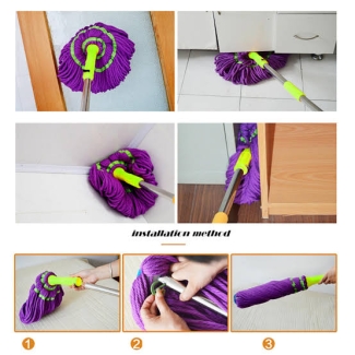 Foldable Telescopic Twister Mop with Stainless Tray and Synthetic Cloth Head Price in Pakistan | LAPTAB