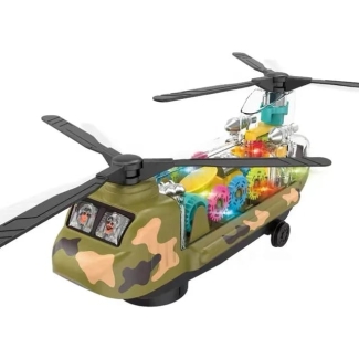 Transparent Gear Helicopter with Lights & Sounds - Battery Operated Toy Price in Pakistan | LAPTAB