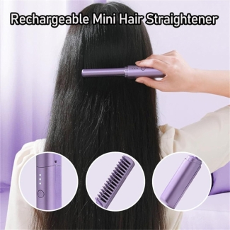 Wireless Professional Hair Straightener Curler - USB Rechargeable Hot Comb Price in Pakistan | LAPTAB