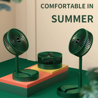 MINI Rechargeable Table Folding Fan with 2000mAh Battery and USB Charging