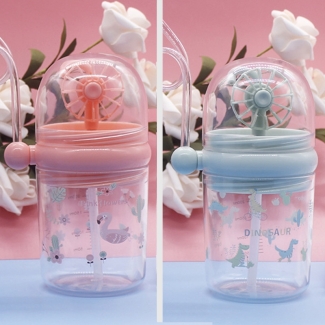 250 ML Baby Straw Water Bottle with Dolphin Design, Portable and Fun