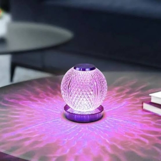 Glass Round RGB Lamp with Adjustable Brightness and Rechargeable Design Price in Pakistan | LAPTAB