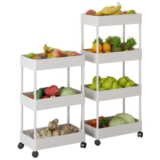 4 Layer Kitchen Trolley - Large Storage Utility Cart with Rolling Wheels Price in Pakistan | LAPTAB