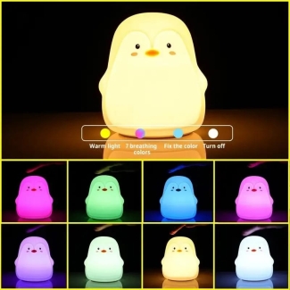 Cute Penguin LED Touch Lamp with Color Changing, USB Rechargeable, Remote Control Price in Pakistan | LAPTAB