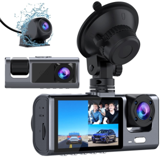 3 CHANNEL K02 DASH CAM 2.5K 1080P WITH BUILTIN GPS WIFI