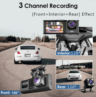 3 Channel K02 Dash Cam 2.5K 1080P with Built-in GPS and WiFi Price in Pakistan | LAPTAB