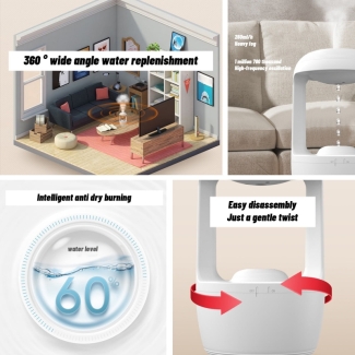 Mini Glow-in-the-Dark Air Humidifier with Ultrasonic Technology, White Price in Pakistan | LAPTAB