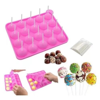 Silicon Lollipop Mould Set with 3 Designs and 60 Reusable Sticks Price in Pakistan | LAPTAB