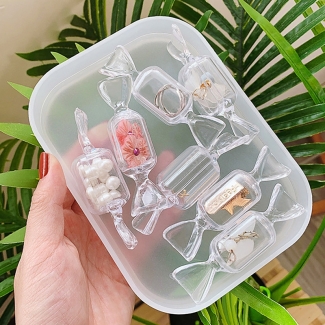 Acrylic Candy-Shaped Jewelry Storage Box, Transparent, Dust-Proof, 8.5cm Price in Pakistan | LAPTAB