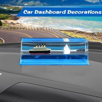 Spinning Fluid Drift Bottle - Acrylic Ocean-Themed Dashboard Decoration Price in Pakistan | LAPTAB