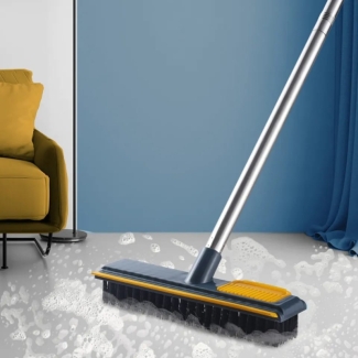 Brush Viper Mop with Cleaner Brush - Adjustable Long Handle for Wet/Dry Cleaning