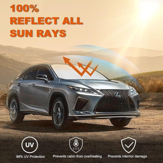 Car Windshield Sun Shade - Foldable UV Ray & Heat Blocker for Interior Protection Price in Pakistan | LAPTAB