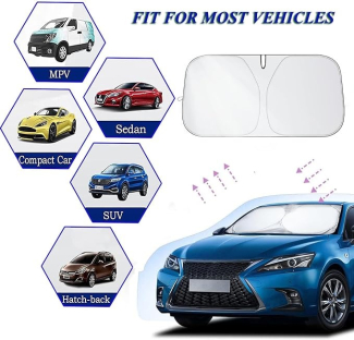Car Windshield Sun Shade - Foldable UV Ray & Heat Blocker for Interior Protection Price in Pakistan | LAPTAB