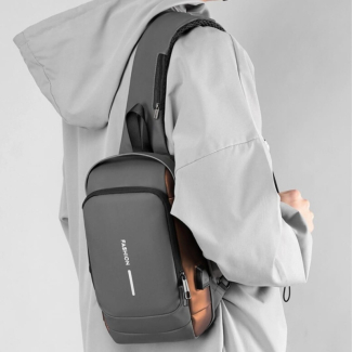 Men's Anti-Theft Waterproof Crossbody Bag with USB Port and Num Lock Price in Pakistan | LAPTAB
