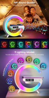 G Shaped Lamp BT 2301 Portable Bluetooth Speaker with Wireless Charging Price in Pakistan | LAPTAB