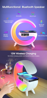 G Shaped Lamp BT 2301 Portable Bluetooth Speaker with Wireless Charging Price in Pakistan | LAPTAB