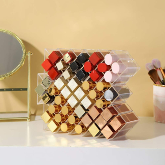 16-Grid Acrylic Lipstick Tower Organizer - Stackable & Space-Saving Design Price in Pakistan | LAPTAB