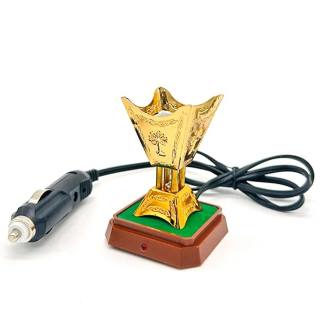 Car Electric Incense Burner - Hexagon Metallic Design for Safe Home Use Price in Pakistan | LAPTAB