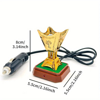Car Electric Incense Burner - Hexagon Metallic Design for Safe Home Use Price in Pakistan | LAPTAB