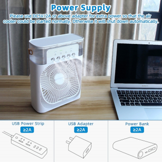 5V Mobile Cooling Fan Ice Cube Desktop Air Cooler with Humidifier & Timer Price in Pakistan | LAPTAB