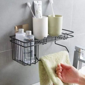 Stainless Steel Bathroom Wall Hanging Shelves with Non-Traceless Adhesive Price in Pakistan | LAPTAB