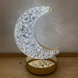 Led Moon Shape Touch Sensor Night Light - Warm Battery Operated Table Lamp Price in Pakistan | LAPTAB