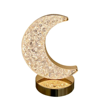Led Moon Shape Touch Sensor Night Light - Warm Battery Operated Table Lamp Price in Pakistan | LAPTAB