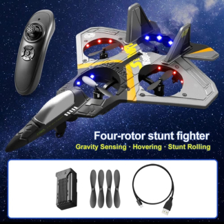 Remote Control Flying Fighter Plane with USB, 4 Motors, Lightweight EPP Price in Pakistan | LAPTAB