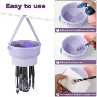 3-in-1 Makeup Brush Cleaner with Drying Rack and Hanging Handle Price in Pakistan | LAPTAB