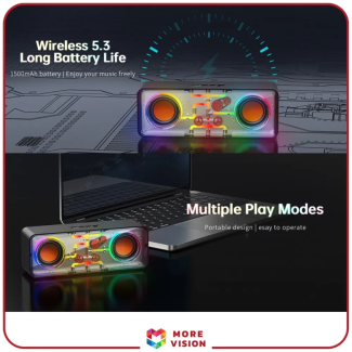LED Wireless 3D Surround Bass Portable Speaker with Bluetooth 5.0 Price in Pakistan | LAPTAB