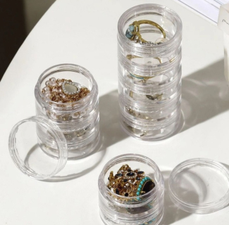 Stackable Round Containers for Jewelry - Transparent, Multiple Sizes Available Price in Pakistan | LAPTAB