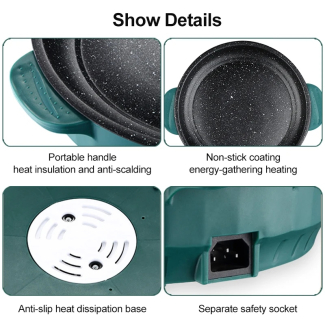 Loyaltaling 3-in-1 Non-Stick Multi Cooker Electric Frying Pan for 2-4 People Price in Pakistan | LAPTAB