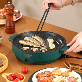 Loyaltaling 3-in-1 Non-Stick Multi Cooker Electric Frying Pan for 2-4 People Price in Pakistan | LAPTAB