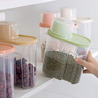 2.5L Airtight Food Storage Grain Jar with Measuring Cup and Pour Spout Price in Pakistan | LAPTAB
