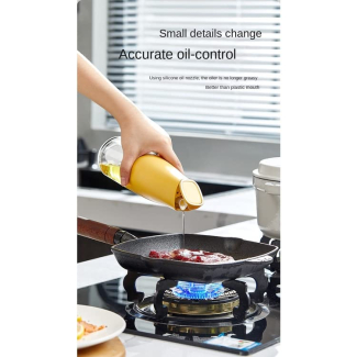 Automatic Clips Container for Sauce - Glass Oil Dispenser with Silicone Cap Price in Pakistan | LAPTAB