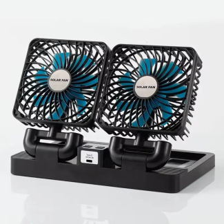 Solar Rechargeable Dual Fan for Cars with 360? Rotation and USB Power Price in Pakistan | LAPTAB