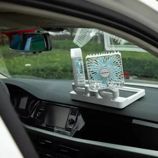 Solar Rechargeable Dual Fan for Cars with 360? Rotation and USB Power Price in Pakistan | LAPTAB
