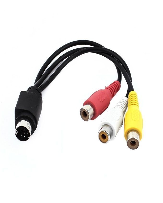 9-Pin S-Video to 3 RCA Composite AV Cable for Laptop to TV Connection Price in Pakistan | LAPTAB