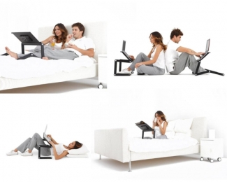 Adjustable Aluminium Laptop Table Stand with Cooling Pad Price in Pakistan | LAPTAB