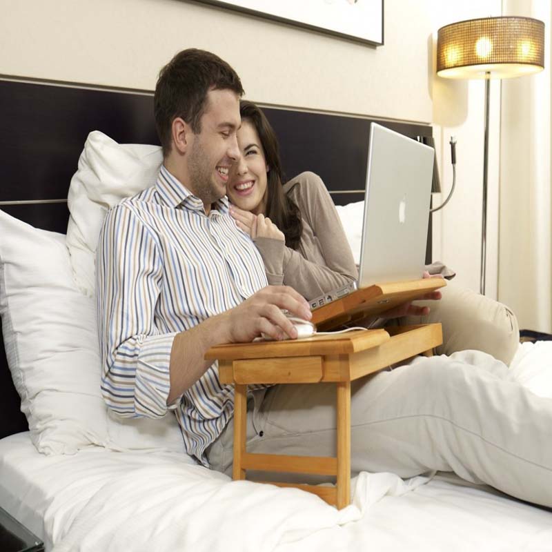 Wooden Laptop Table & Stand wih Cooling Pad Wooden Laptop Table & Stand wih Cooling Pad