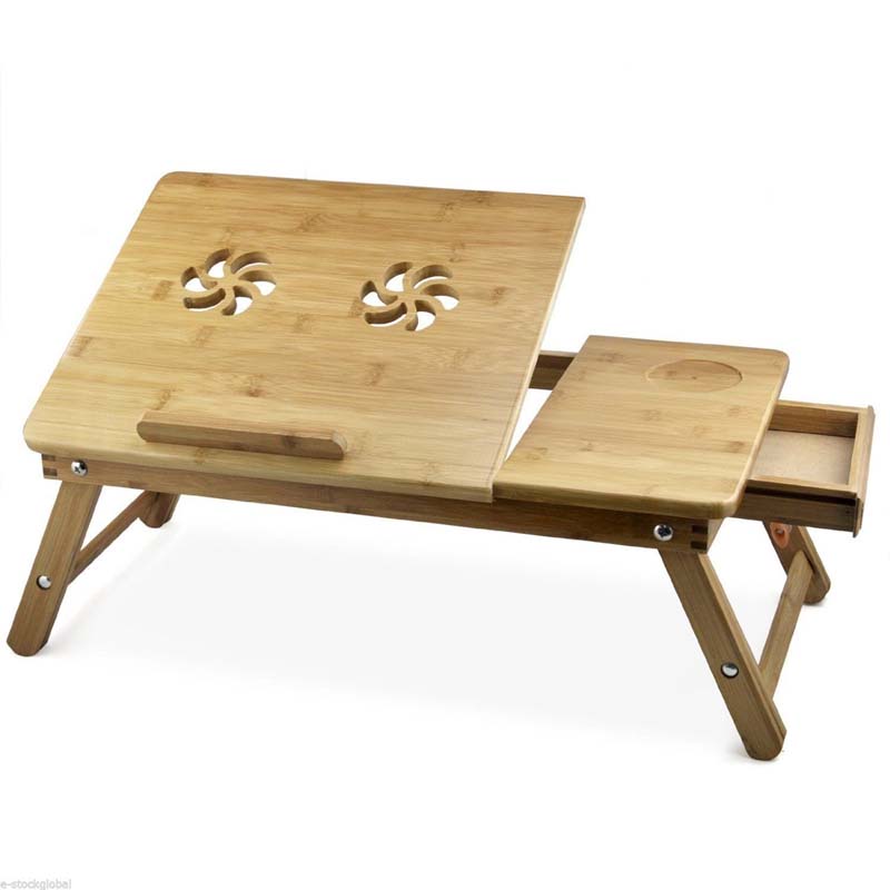 Wooden Laptop Table & Stand wih Cooling Pad Price in Pakistan | LAPTAB